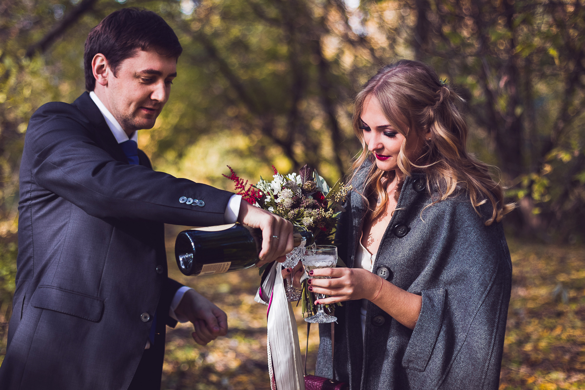 Золотая осень: свадьба Лены и Сергея
