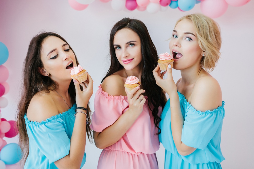 Bubble woman beauty party