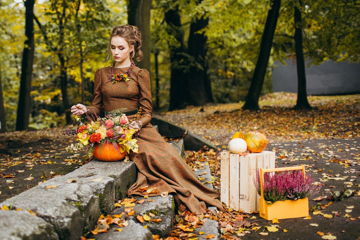Цвет осени: стилизованная фотосессия Алины и Олега